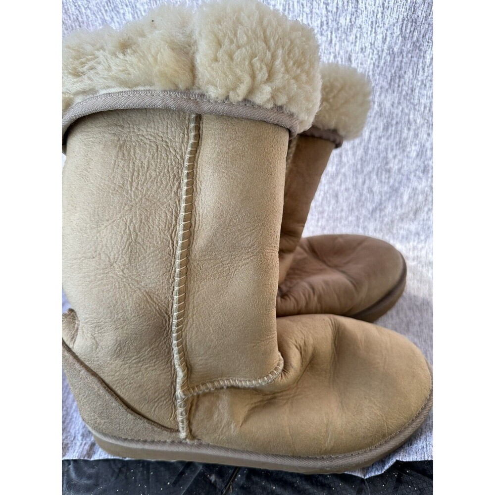 UGG Australia Wool Sheepskin Suede Shearling Tall Boots Womens Size US 7